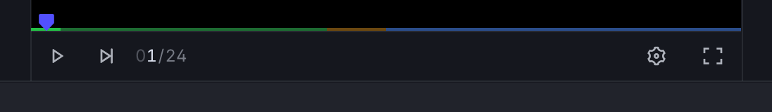 Playback controls with play, step, frame counter, settings, and fullscreen