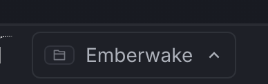 The taskbar's project switcher